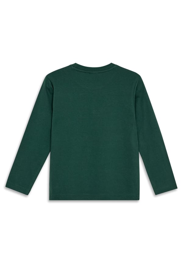 Kids Christmas Long Sleeve T-Shirt - Dark Green - Image 3