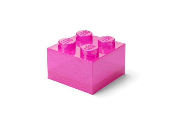 Pink Clear Brick-Shaped Storage Box - Image 4
