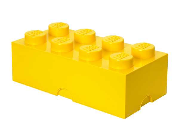 8-Stud Storage Brick – Yellow - Image 1