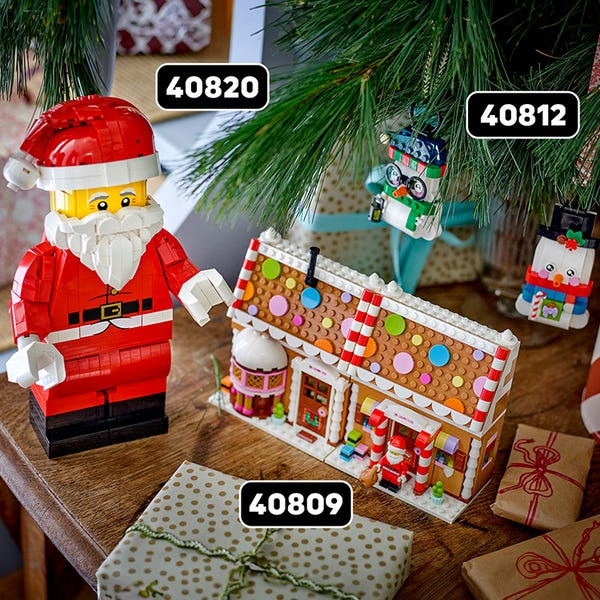 Grote minifiguur van de Kerstman