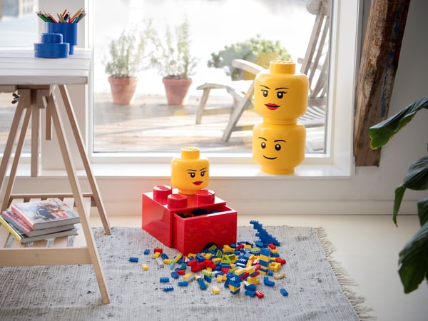 LEGO 5005528 Boîte de rangement en forme de tête (version garçon) LEGO® – Grande — visuel 4 sur 6