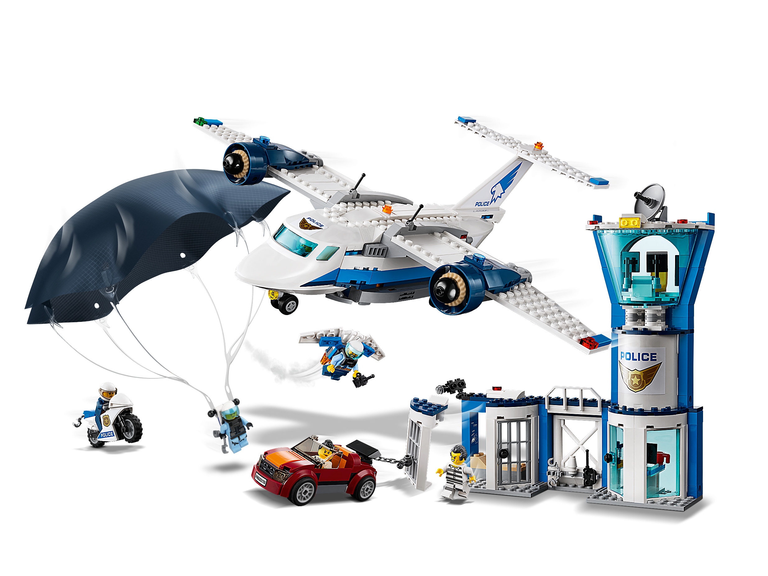 LEGO City Sky Police Air Base 60210 Building Kit 529 Pieces 