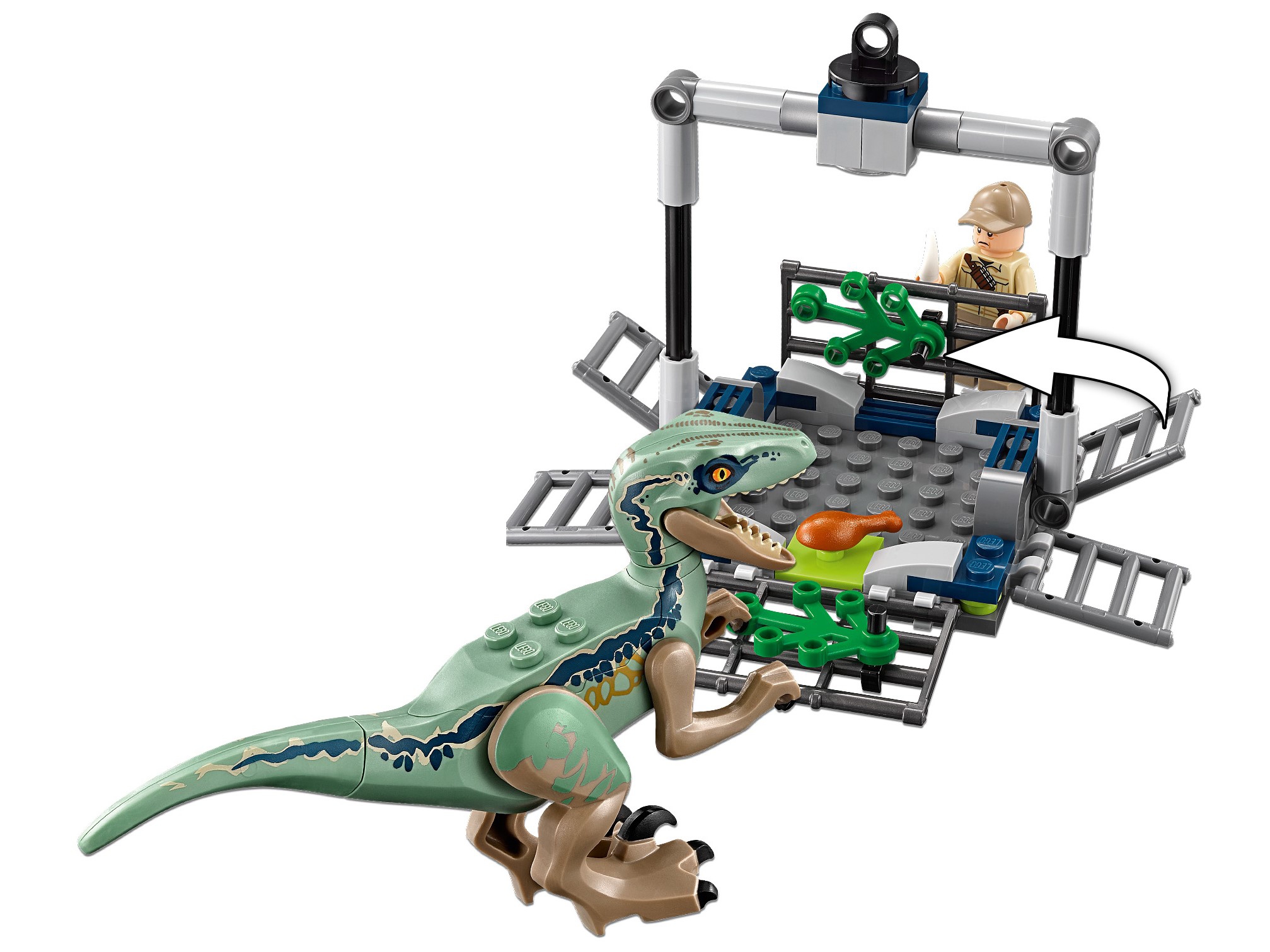 Lego Jurassic World Dominion Owen Grady Minifigure With Blue The Raptor And Dinosaur Egg 75930 