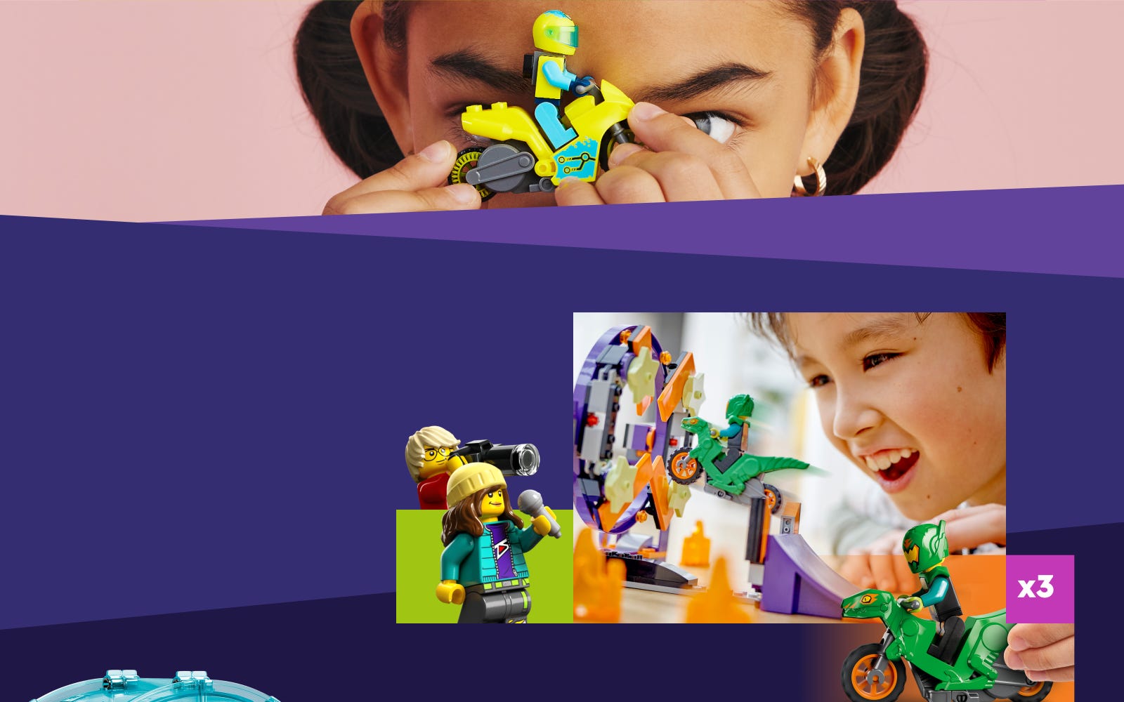 Lego City Stuntz Set Stunt-Park 60293 + Power-Stuntbike 60297 Kit d'action  pour enfants à partir de 5 ans