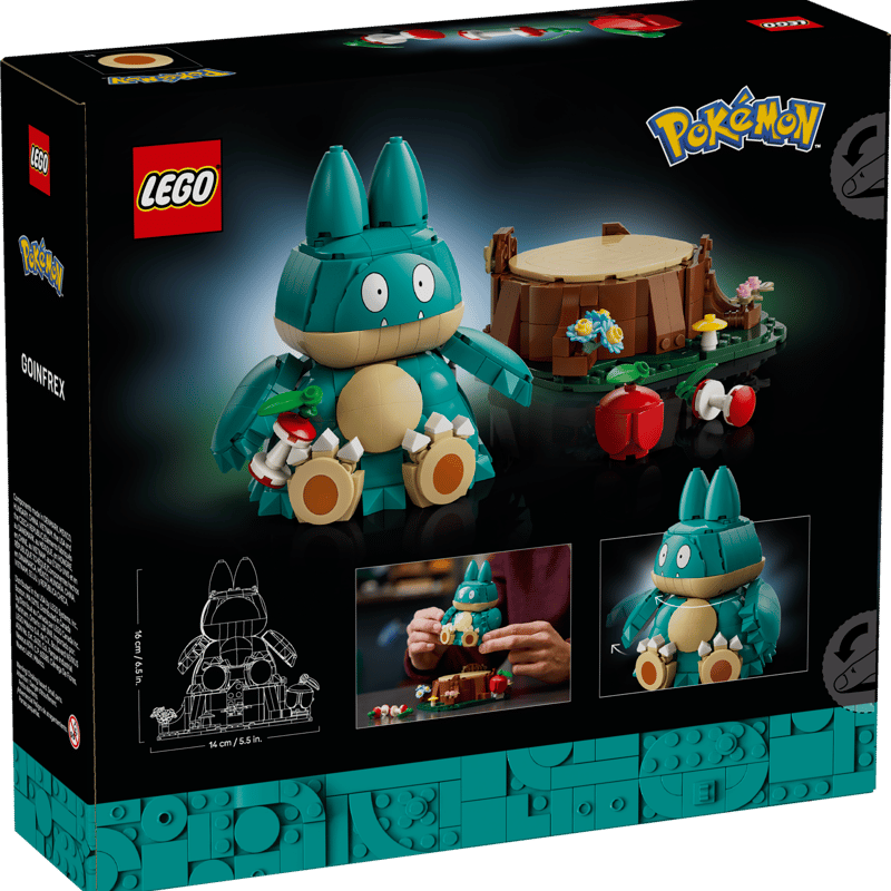 LEGO Pokémon Munchlax 72150 - tampilan isi kotak dan keping