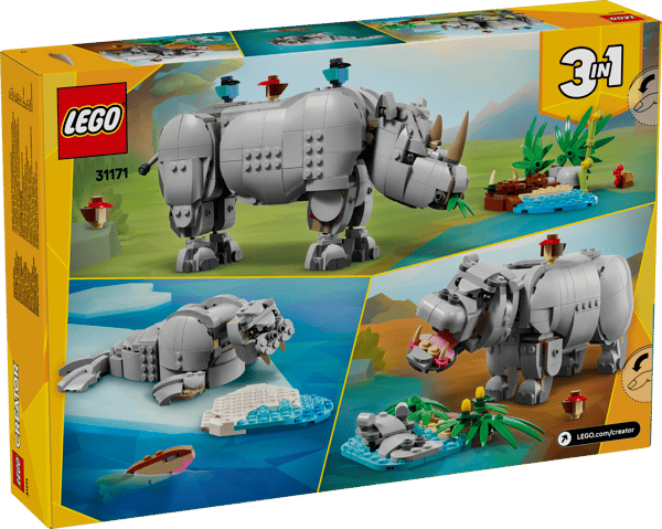 Wild Animals: Majestic Rhino with Birds - Image 15