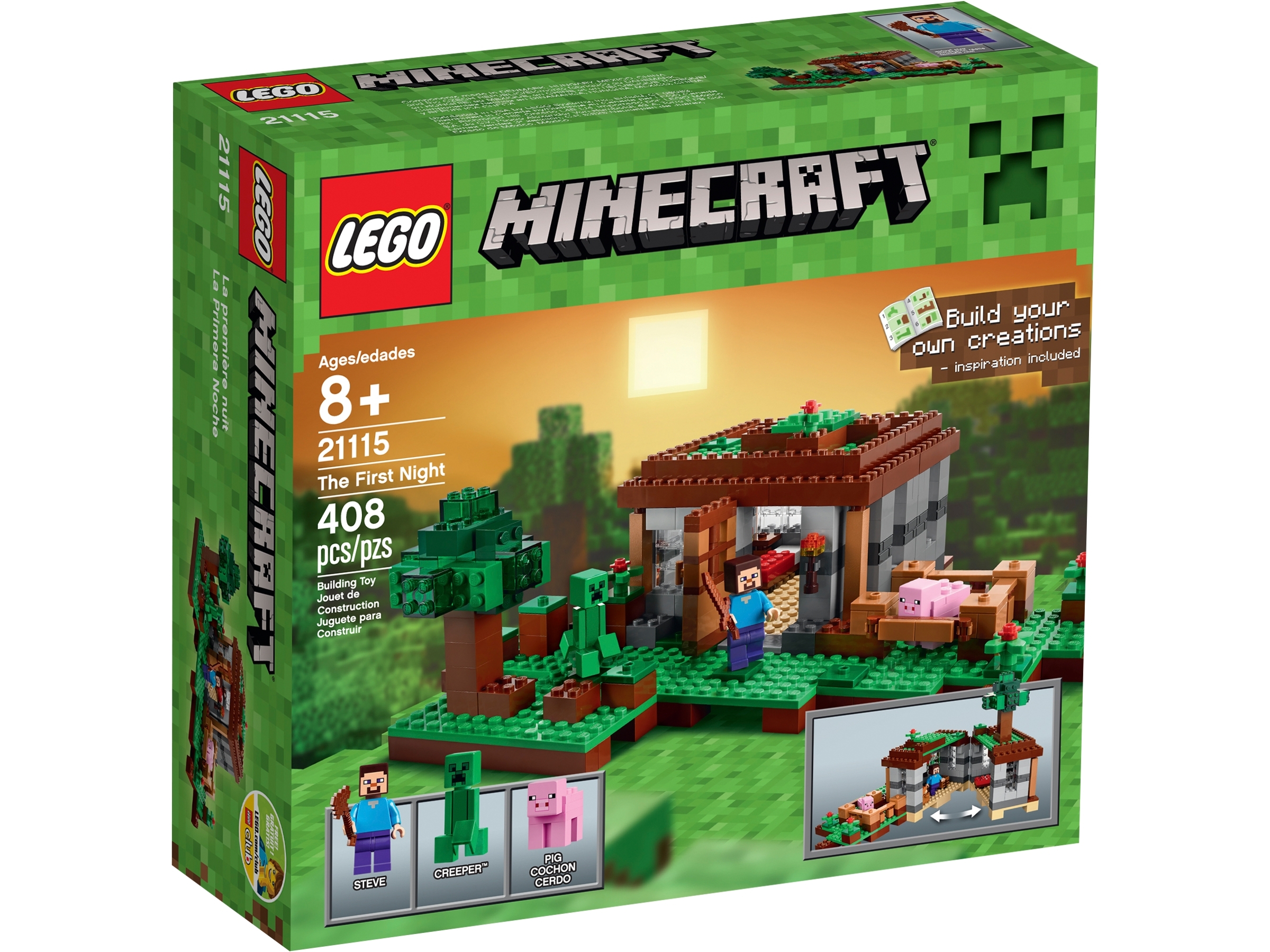 The First Night 21115 Minecraft Buy Online At The Official Lego Shop Gb - roblox how to make a lego piece