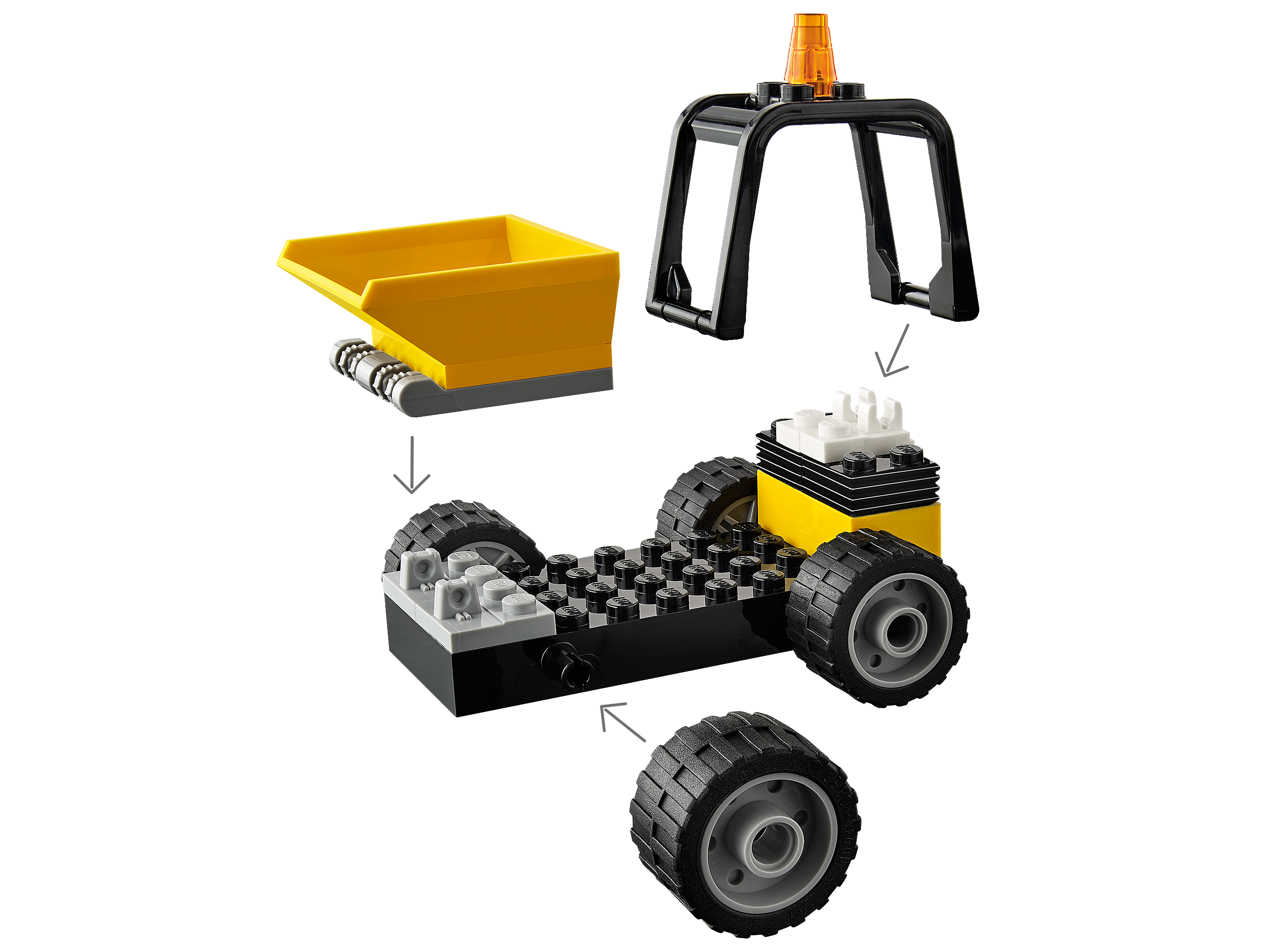 Lego city 60284 le camion de chantier chargeur frontal a benne
