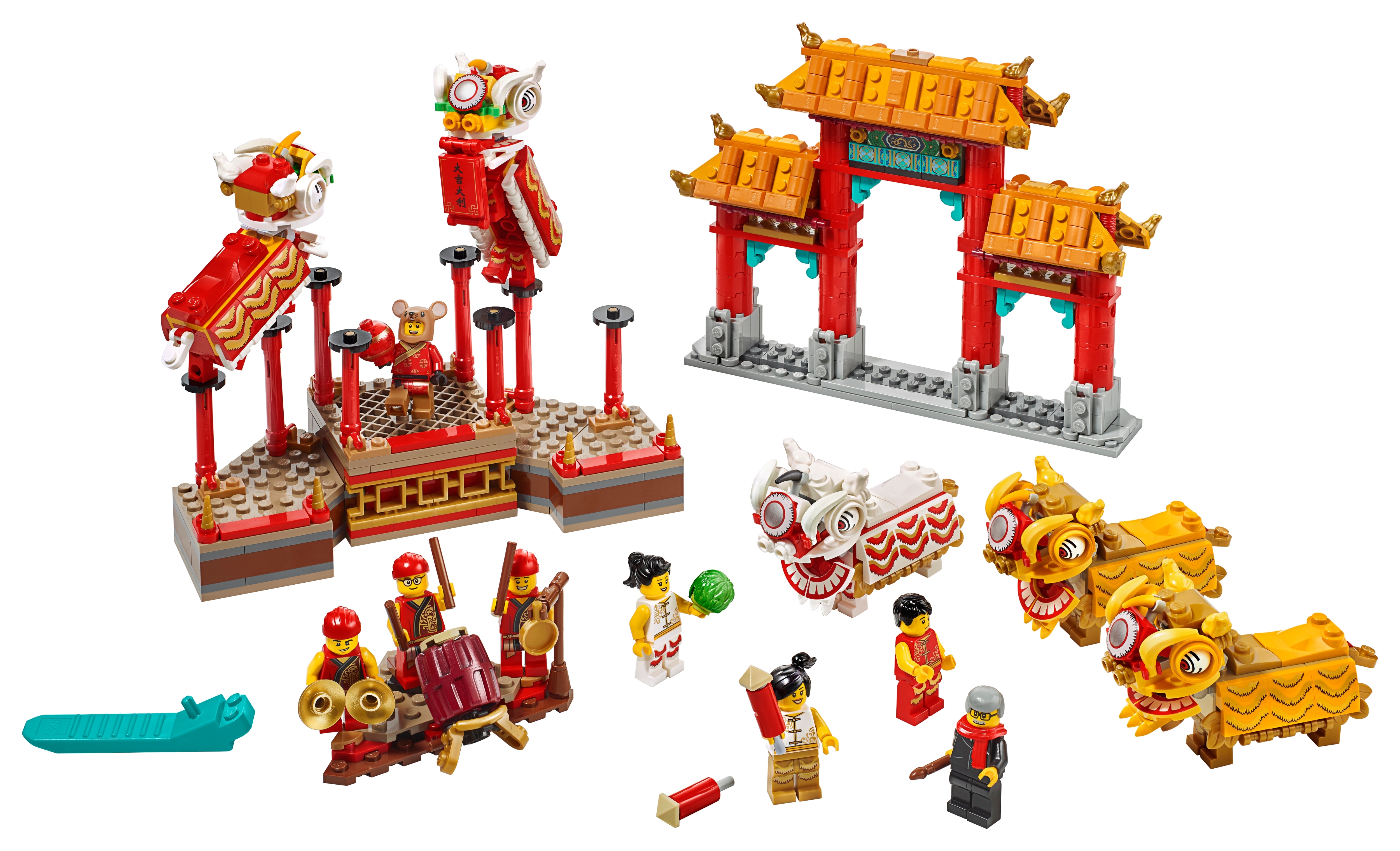 LEGO 80104 & 80105 Chinese Lunar New Year 2020 Lion Dance & Temple Fair 