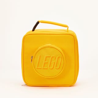 Ciemnopomarańczowa torebka śniadaniowa w stylu klocka LEGO®