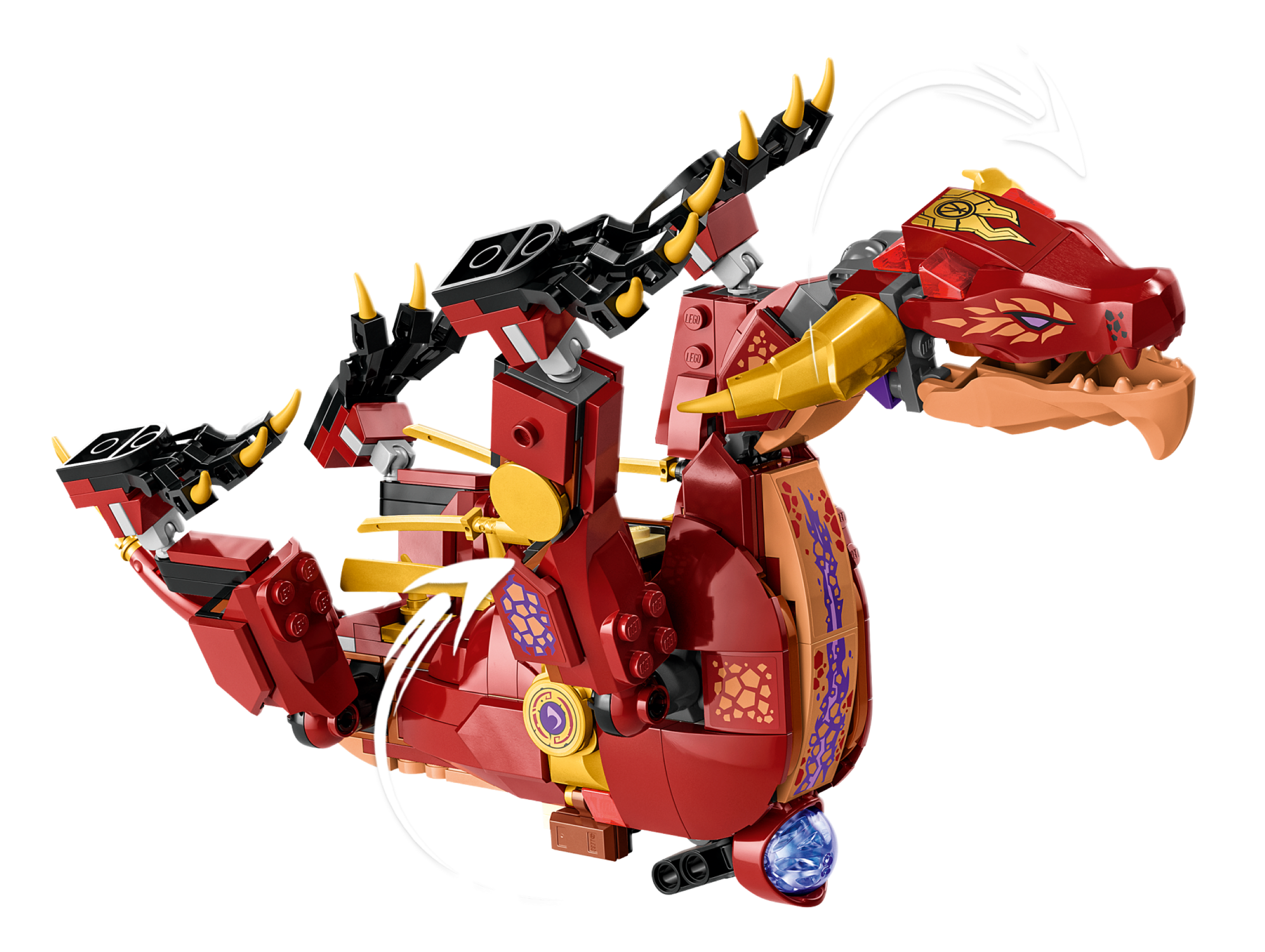 LEGO NINJAGO Heatwave Transforming Lava Dragon Building Toy 71793