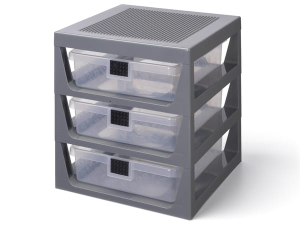 3-Drawer Storage Rack – Gray - Image 1