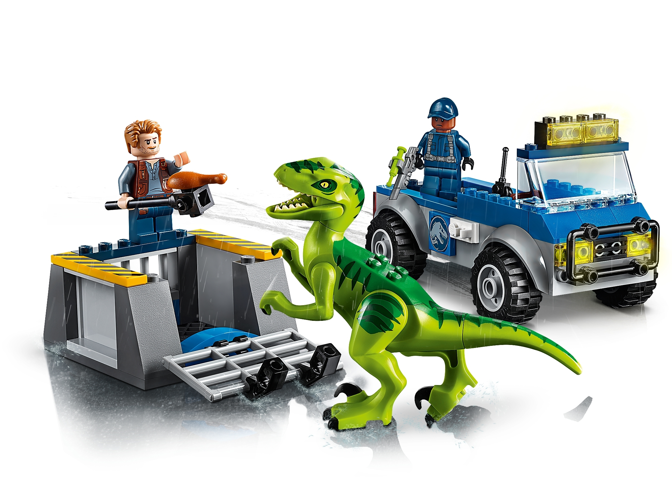 lego juniors jurassic world raptor rescue truck