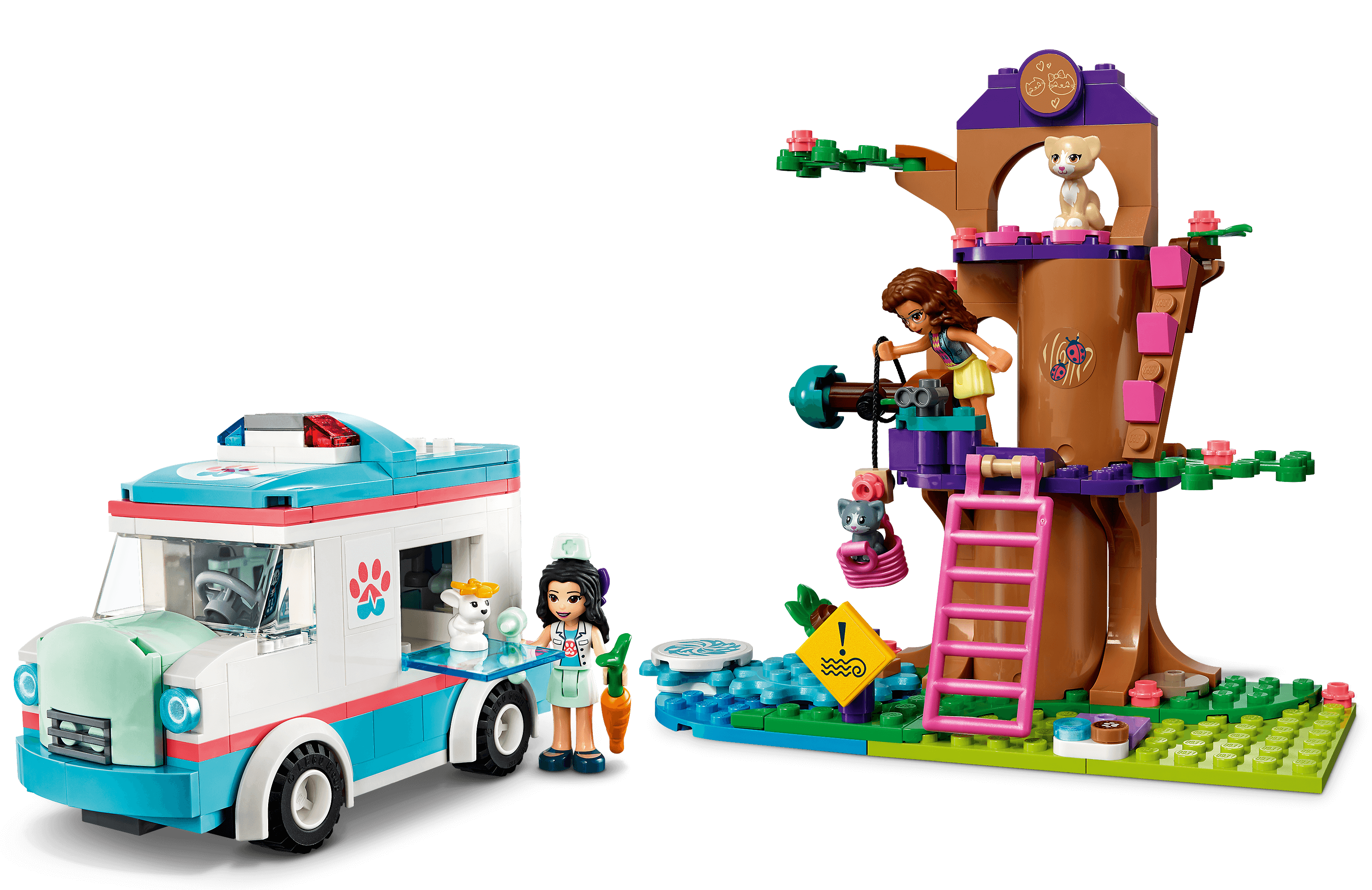 LEGO Friends Vet Clinic Ambulance 41445 Building Kit; Collectible Toy with Ambulance New 2021 Rabbit and Kitten Toys 304 Pieces Children’s Vet Kit and Olivia and Emma Mini-Dolls 