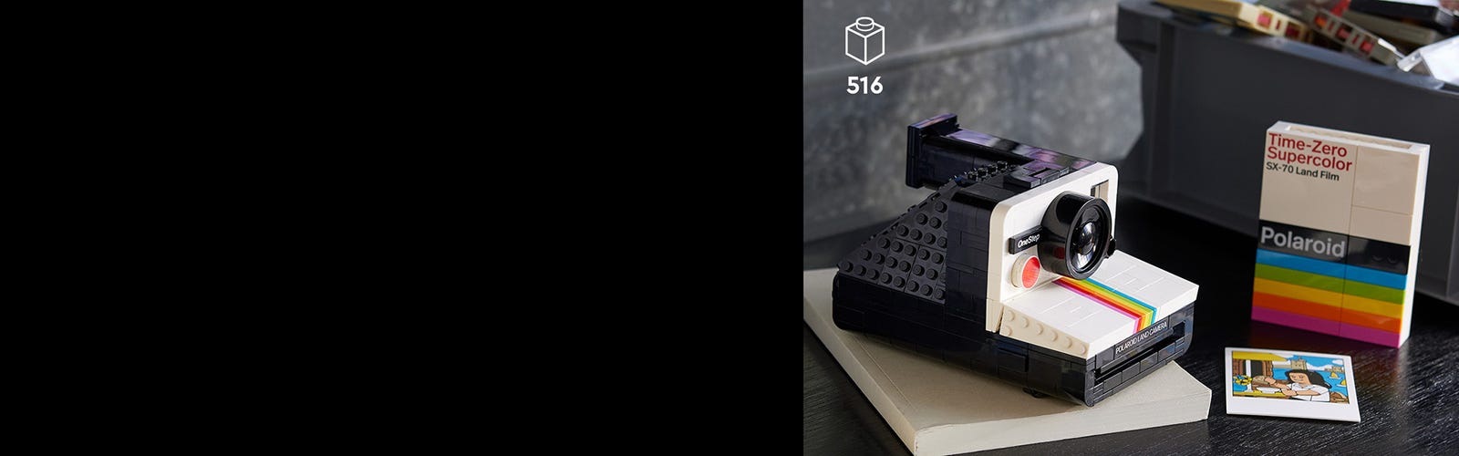 LEGO lanza un set que recrea la icónica cámara Polaroid OneStep SX-70