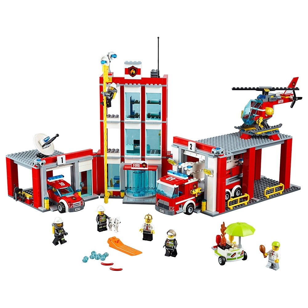 lego city 60110 fire station speed build