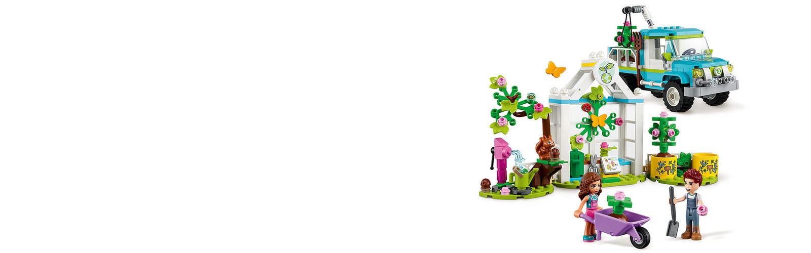 LEGO Friends Veicolo Pianta-Alberi, Set Ispirato alla Natura con Giardino,  Auto e Animali, per Bambini di 6 Anni, 41707