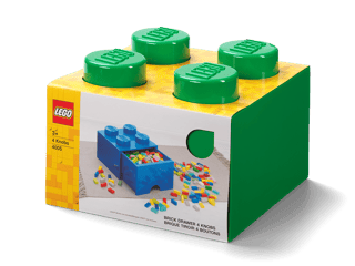 4-Stud Brick Drawer – Green