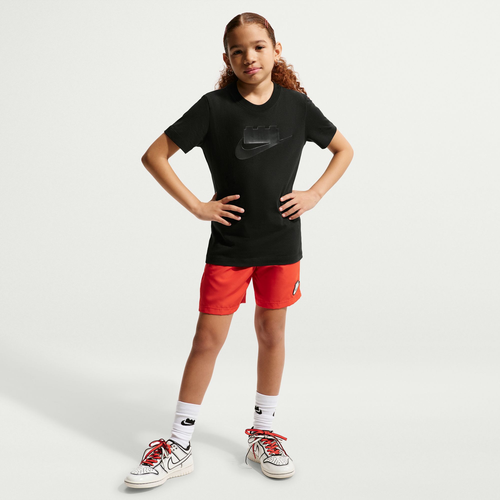 Nike x LEGO® Collection Shorts for store barn, svart