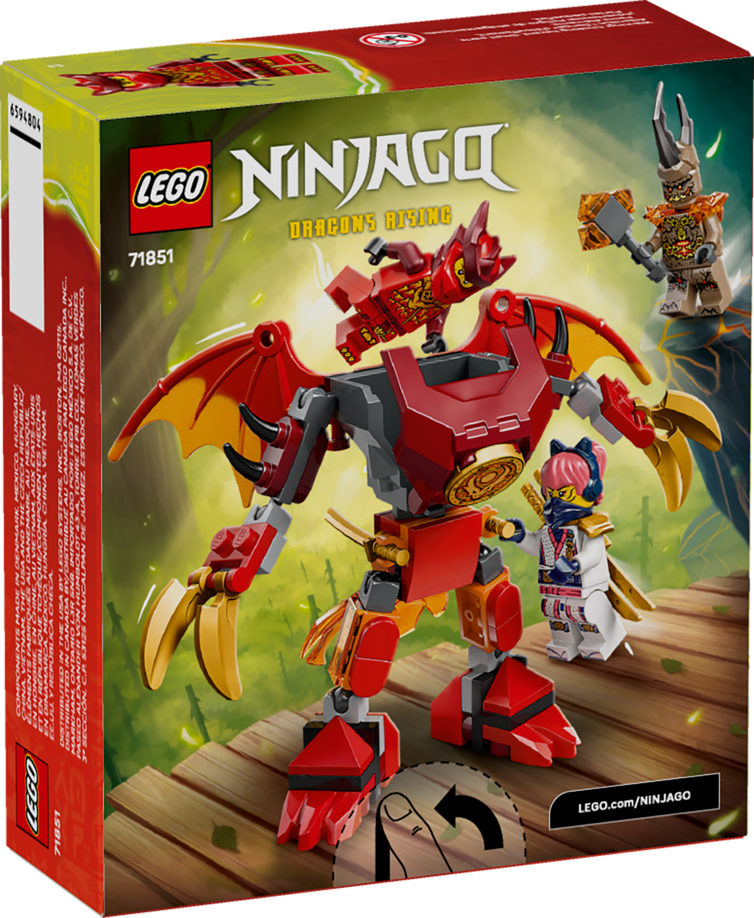 ⑪引退 火 文明 セット Kai's Dragon Mech Battle Pack 71851 | NINJAGO® | Buy online at the