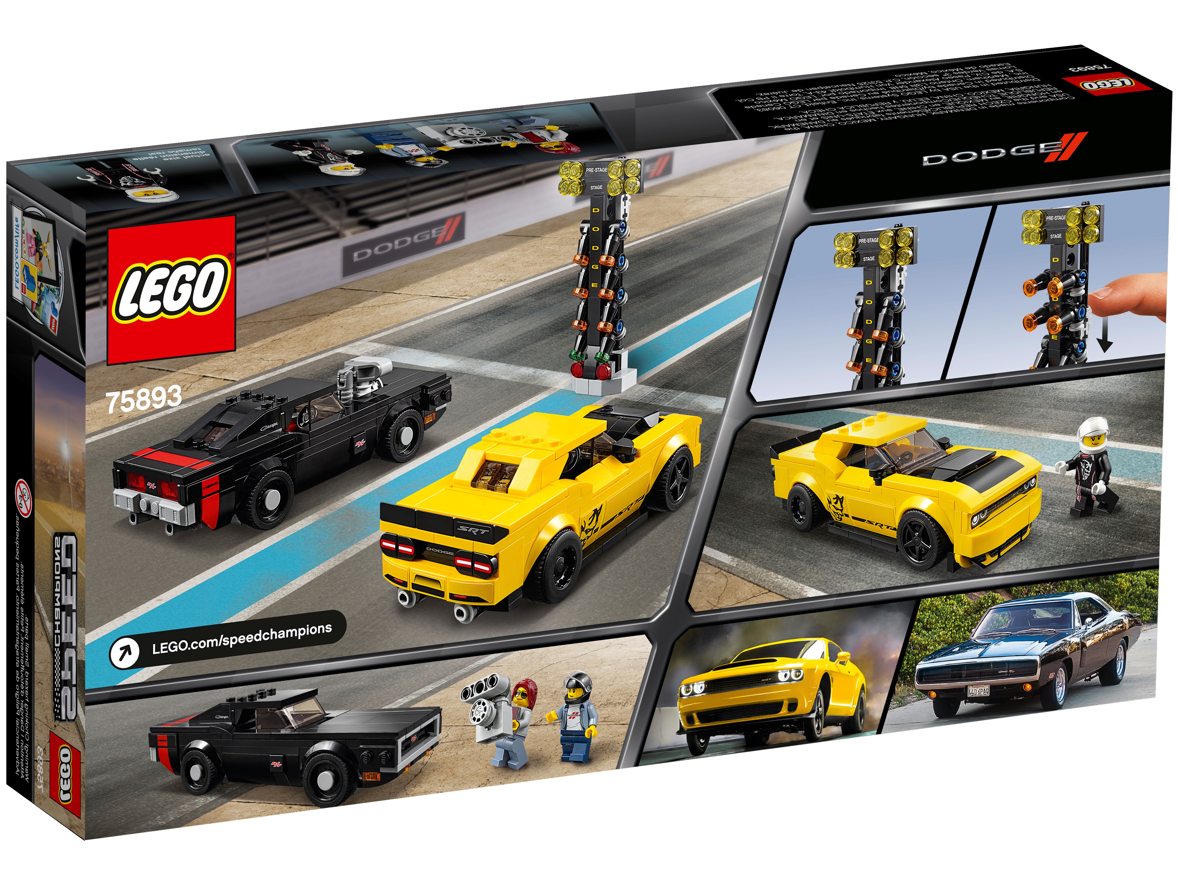 Speed Champions Dodge 2018 Challenger SRT Demon and 1970 Charger Lego 75893