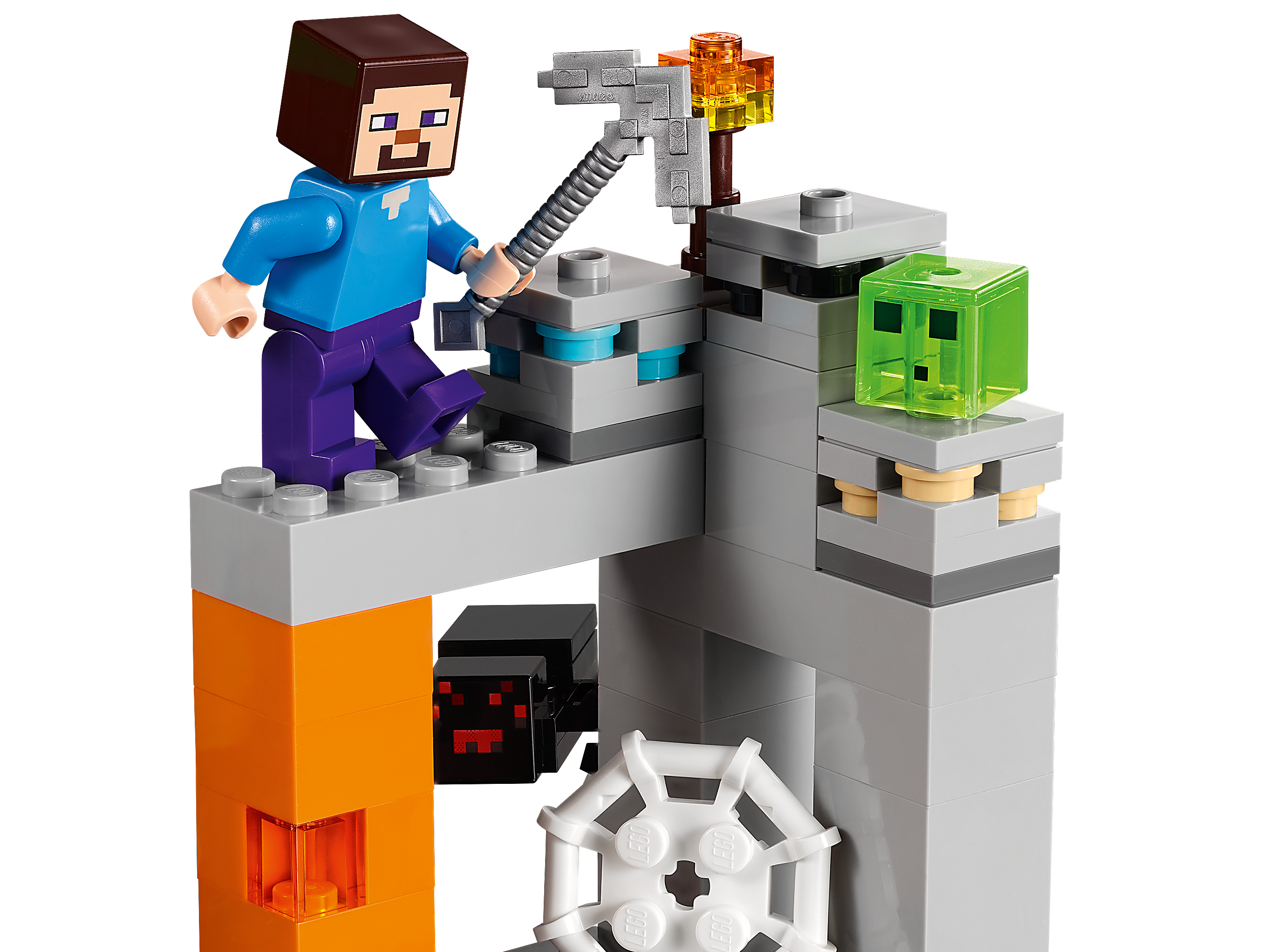 Brick Build Block Lego Minecraft 21166 The Abandoned Mine Childrens Play Toys 6 
