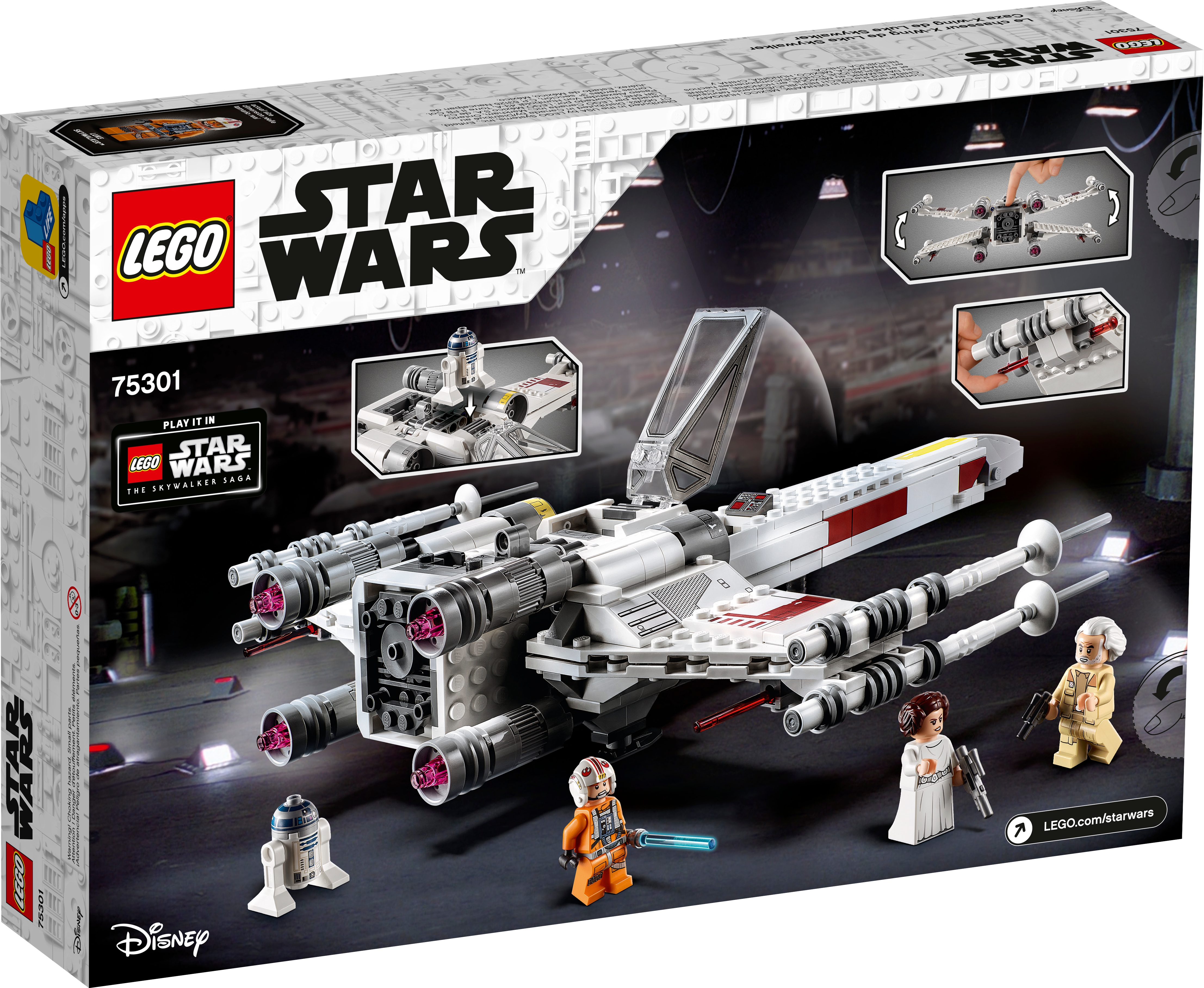 474 Pieces LEGO Star Wars Luke Skywalker’s X-Wing Fighter 75301 Building Kit for sale online