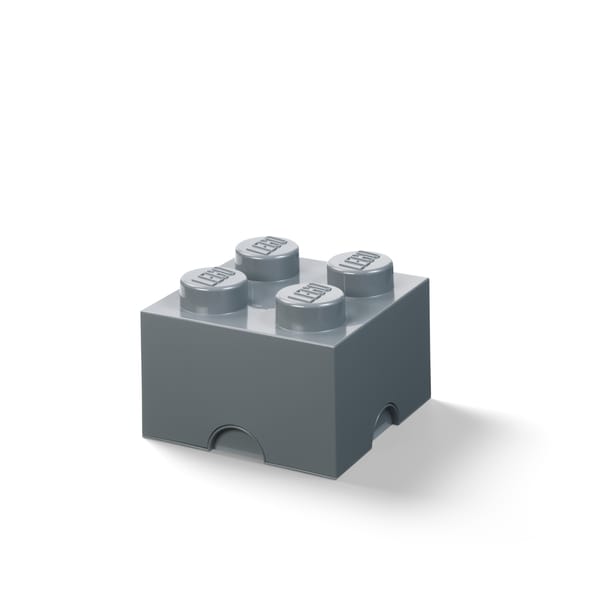 4-Stud Storage Brick – Dark Gray - Image 1