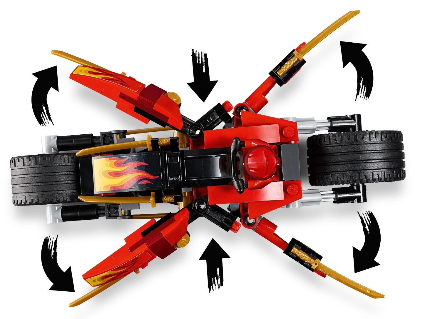 Ninjago Kais Feuer-Bike & Zanes Schneemobil LEGO 70667 