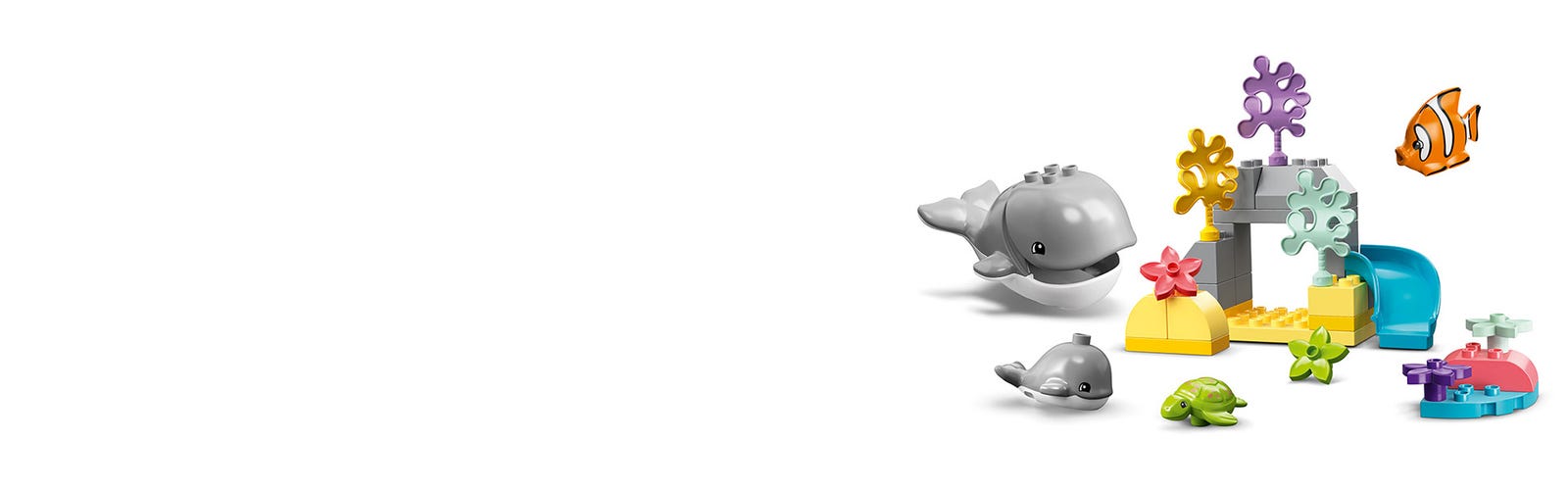 LEGO® 10972 DUPLO Animaux Sauvages de l'Océan, Jouet dès 2 Ans, 2 Figurines  de Baleines, Tortue et Poisson, Tapis de Jeu sur marjanemall aux meilleurs  prix au Maroc