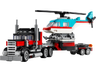 Flatbed Truck with Helicopter