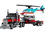 Flatbed Truck with Helicopter