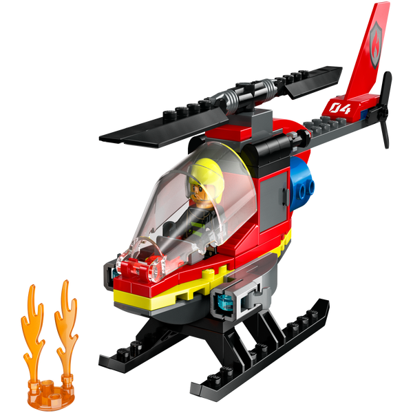 NEW Lego Creator MINI HELICOPTER Set 7609 - Red Black White Police Copter -  RARE