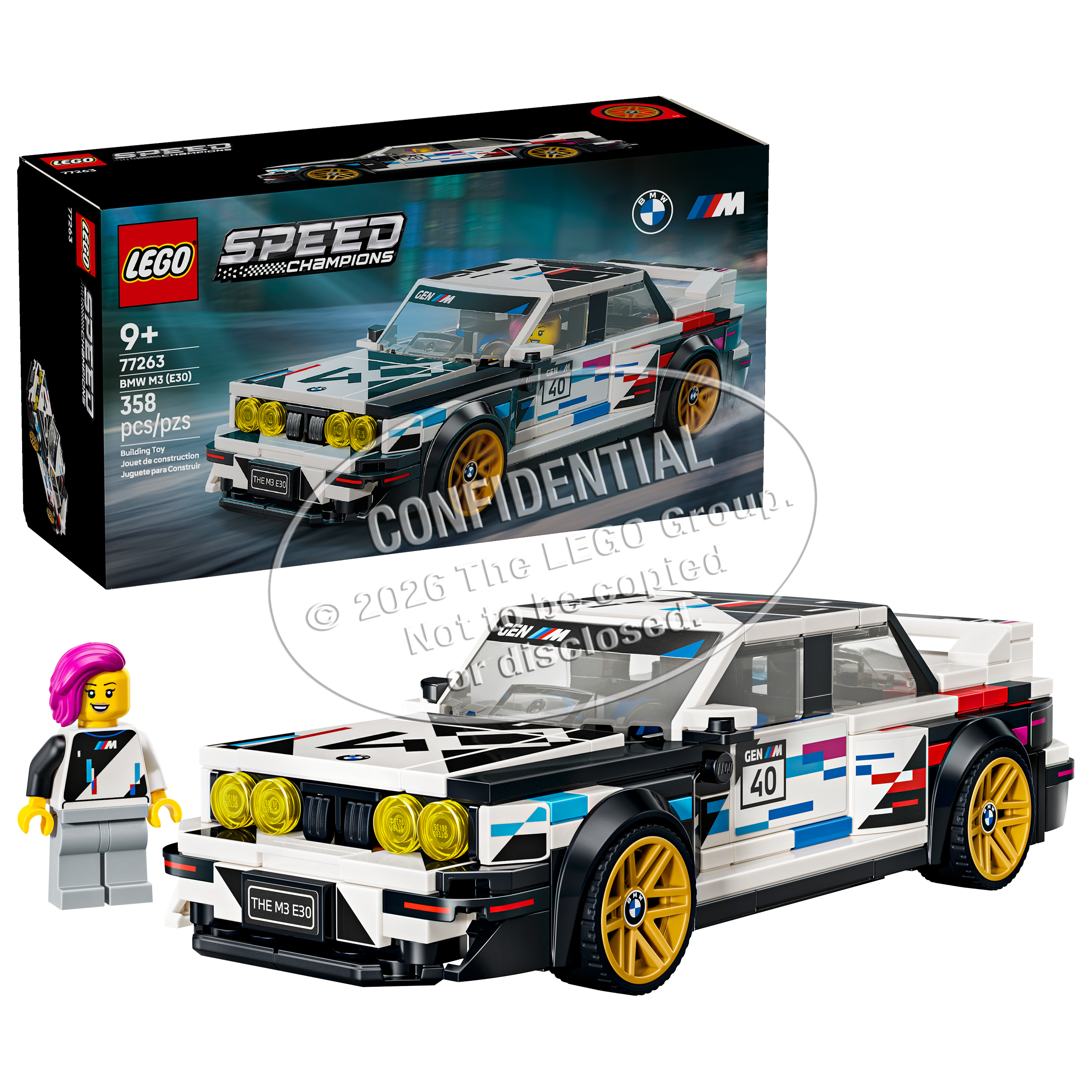 Scatola ufficiale del set LEGO 77263 BMW M3 E30