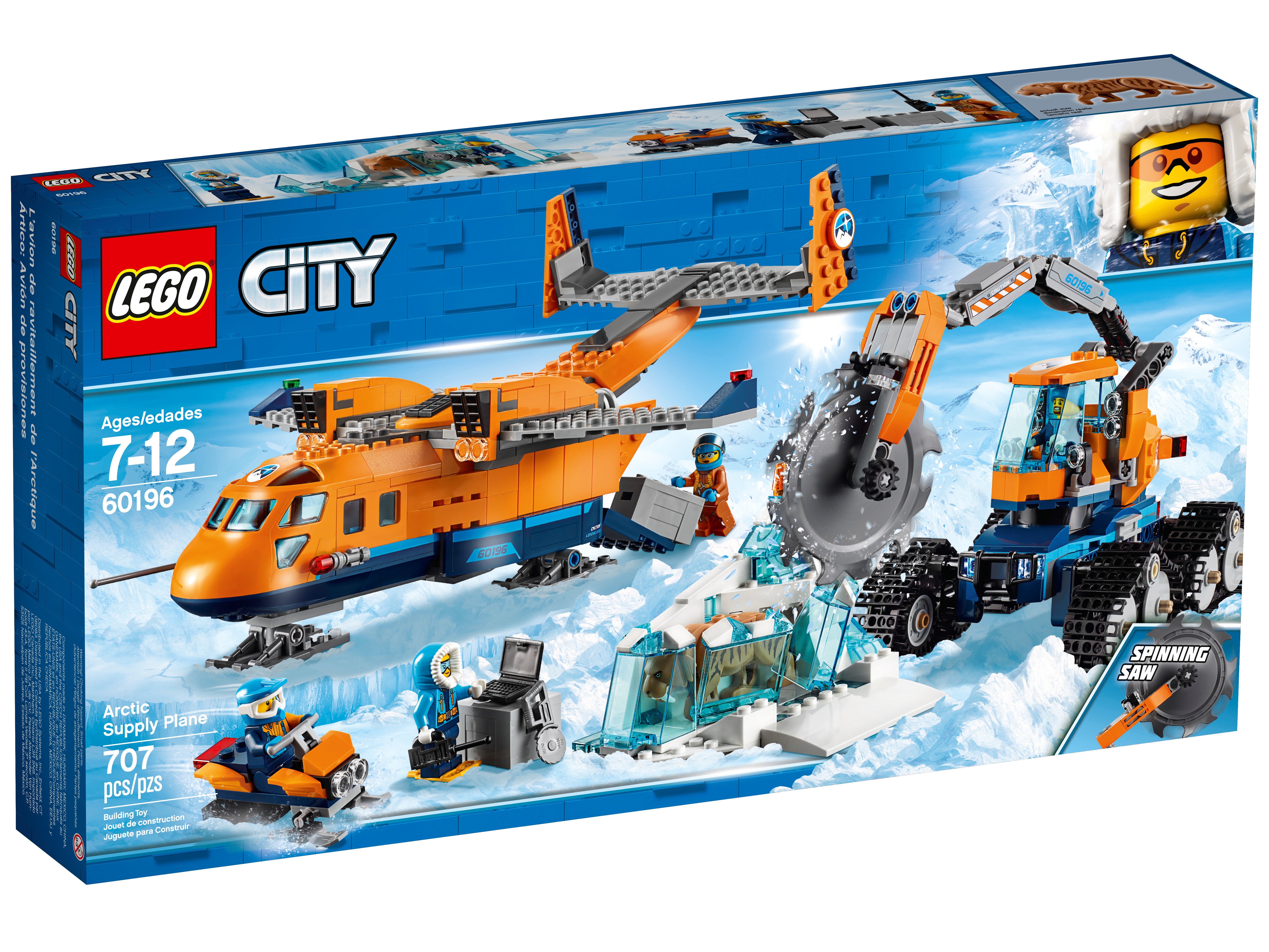 LEGO City Arctic Supply Plane 60196 Building Kit 707 Piece 