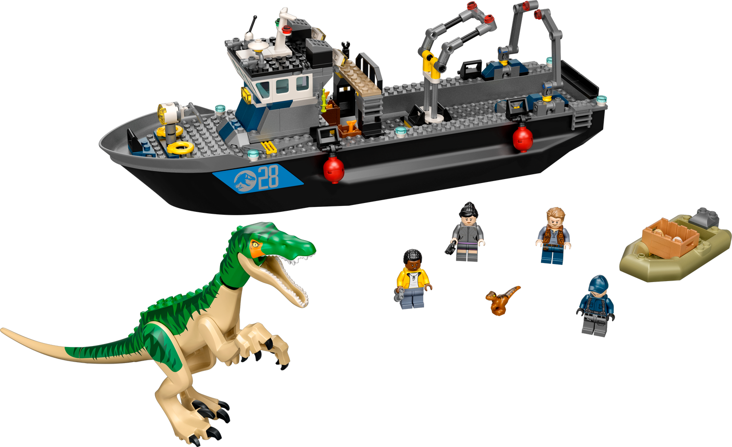 LEGO® 76942 - Fuga sulla barca del dinosauro Baryonyx