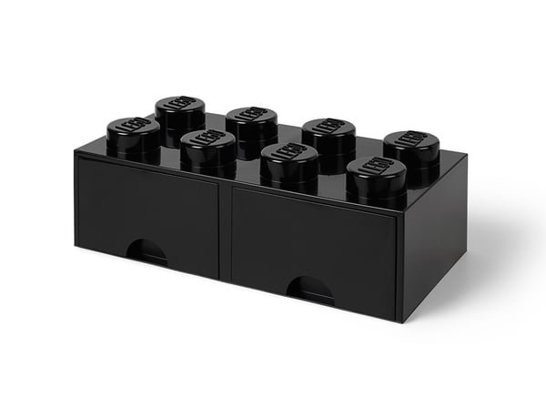 LEGO 5006248 Brique noire de rangement LEGO® à tiroir et à 8 tenons — visuel 2 sur 5