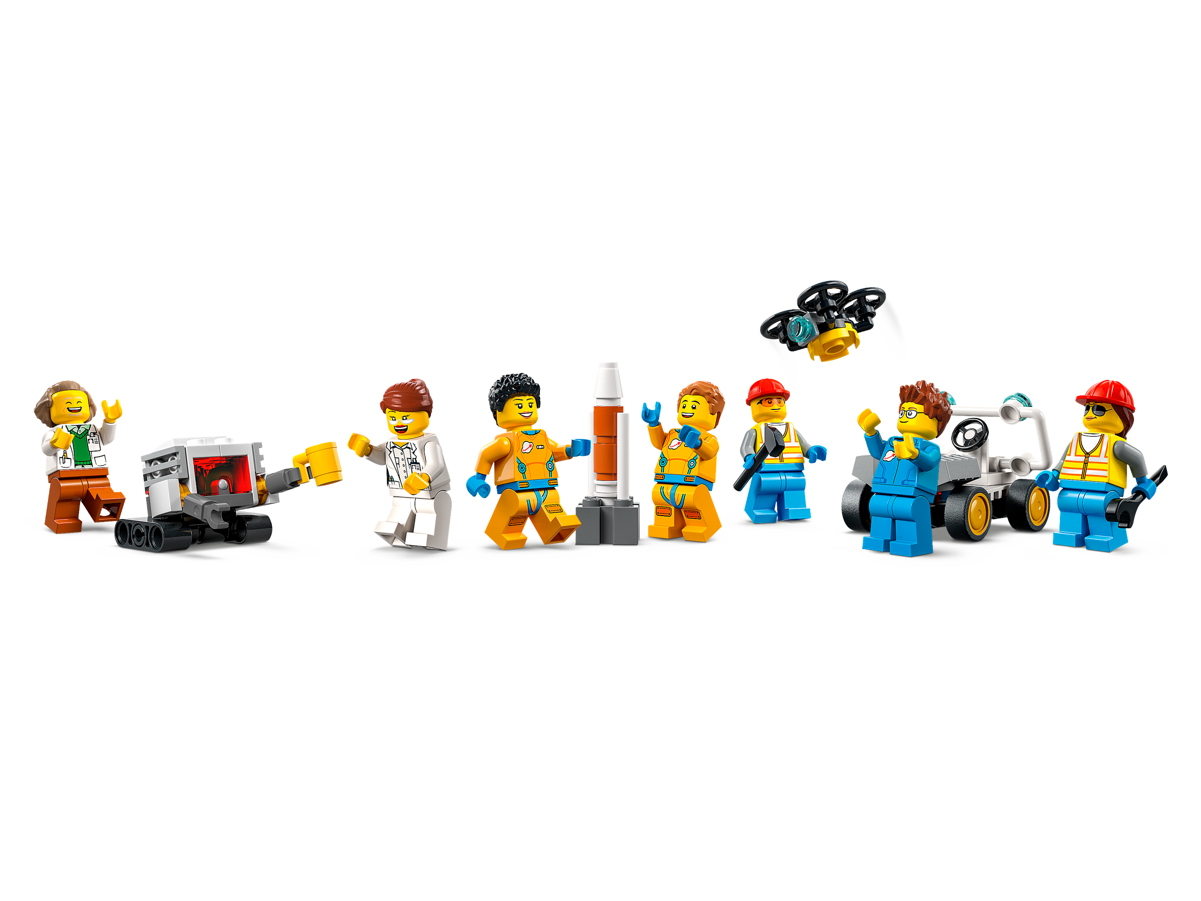 lego City - Centro Spaziale Base NASA con Razzo Veicolo Rover e 6  Minifigure di Astronauti Costruzioni per Bambini da 7+ Anni - 60351