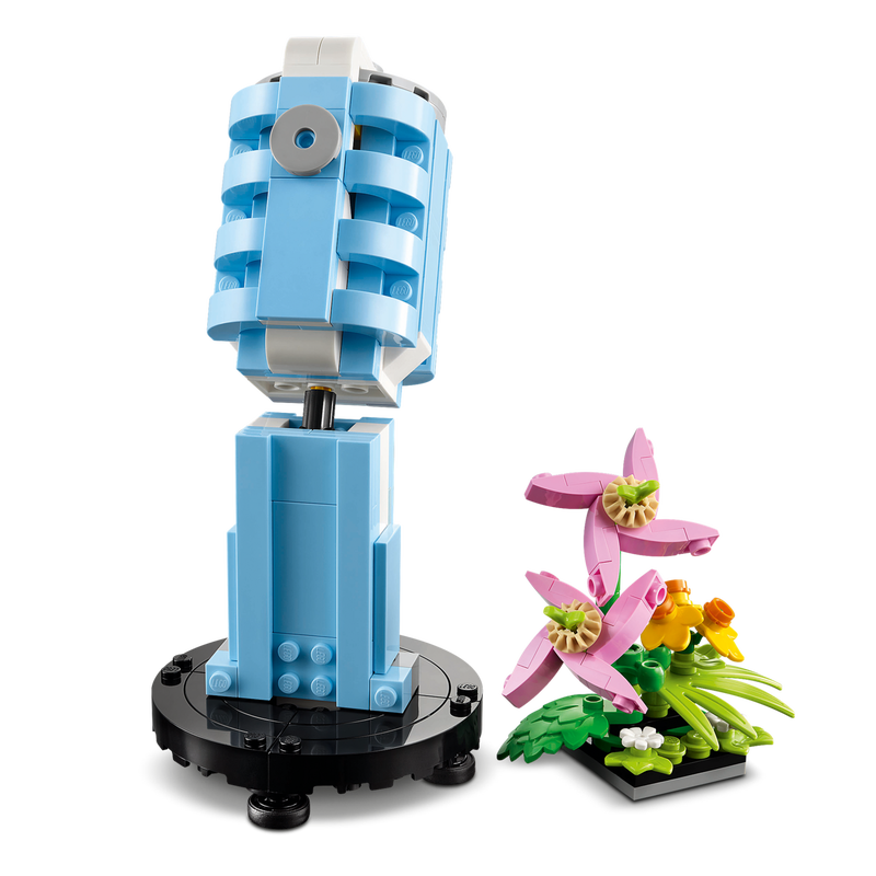 Record Player with Flowers