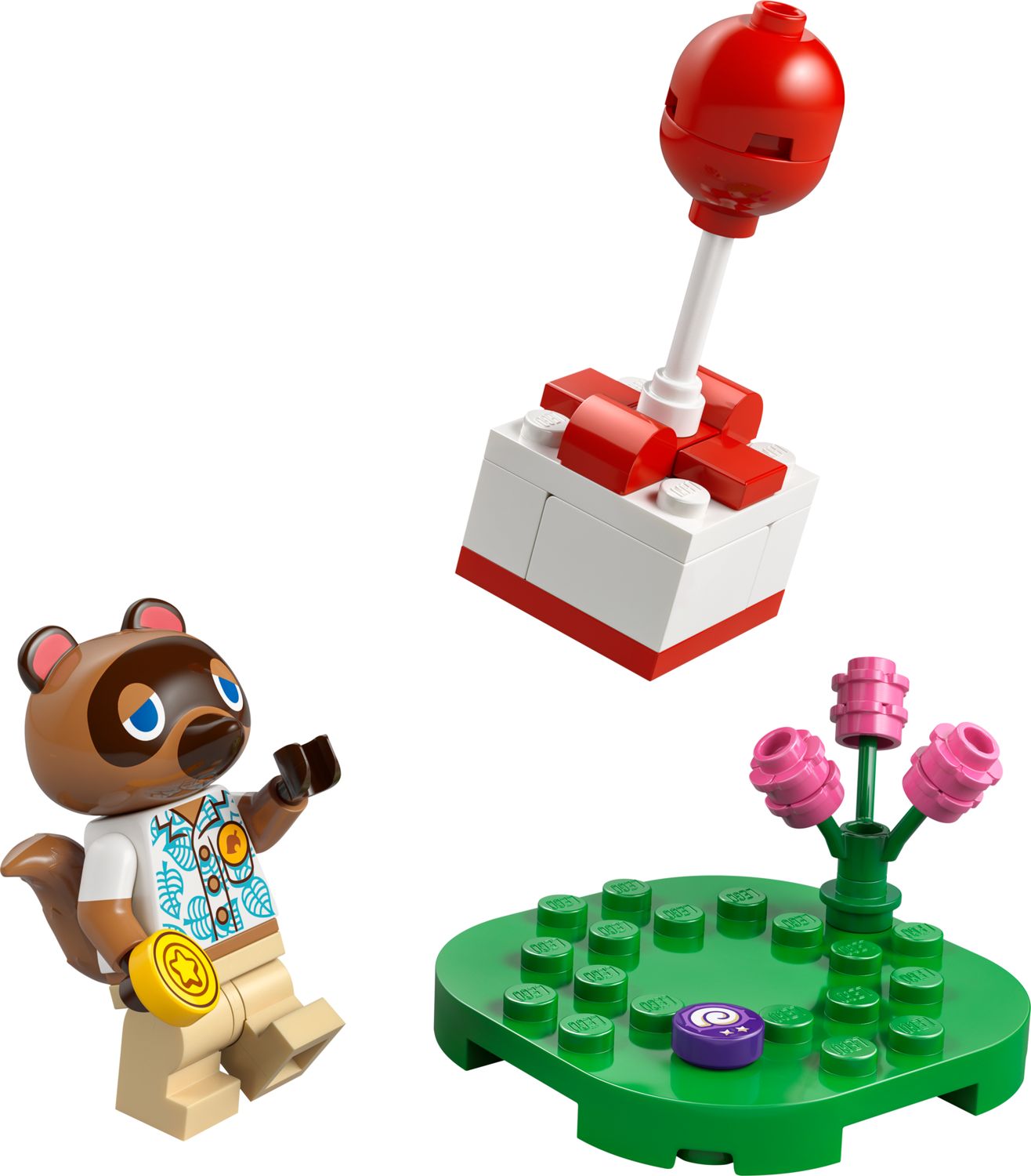Tom Nook con regalo volador