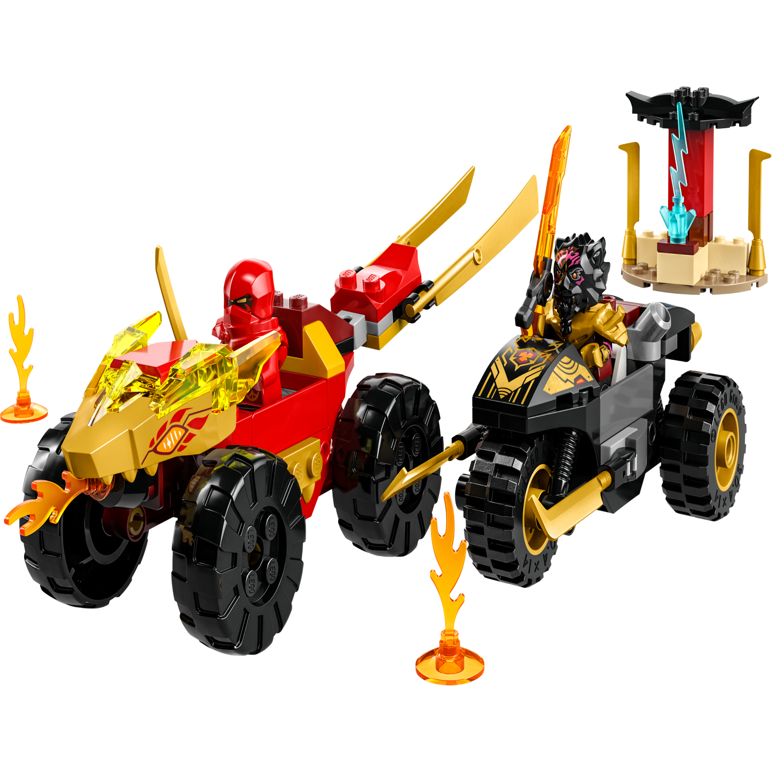 LEGO® – Kai en Ras’ duel tussen auto en motor – 71789