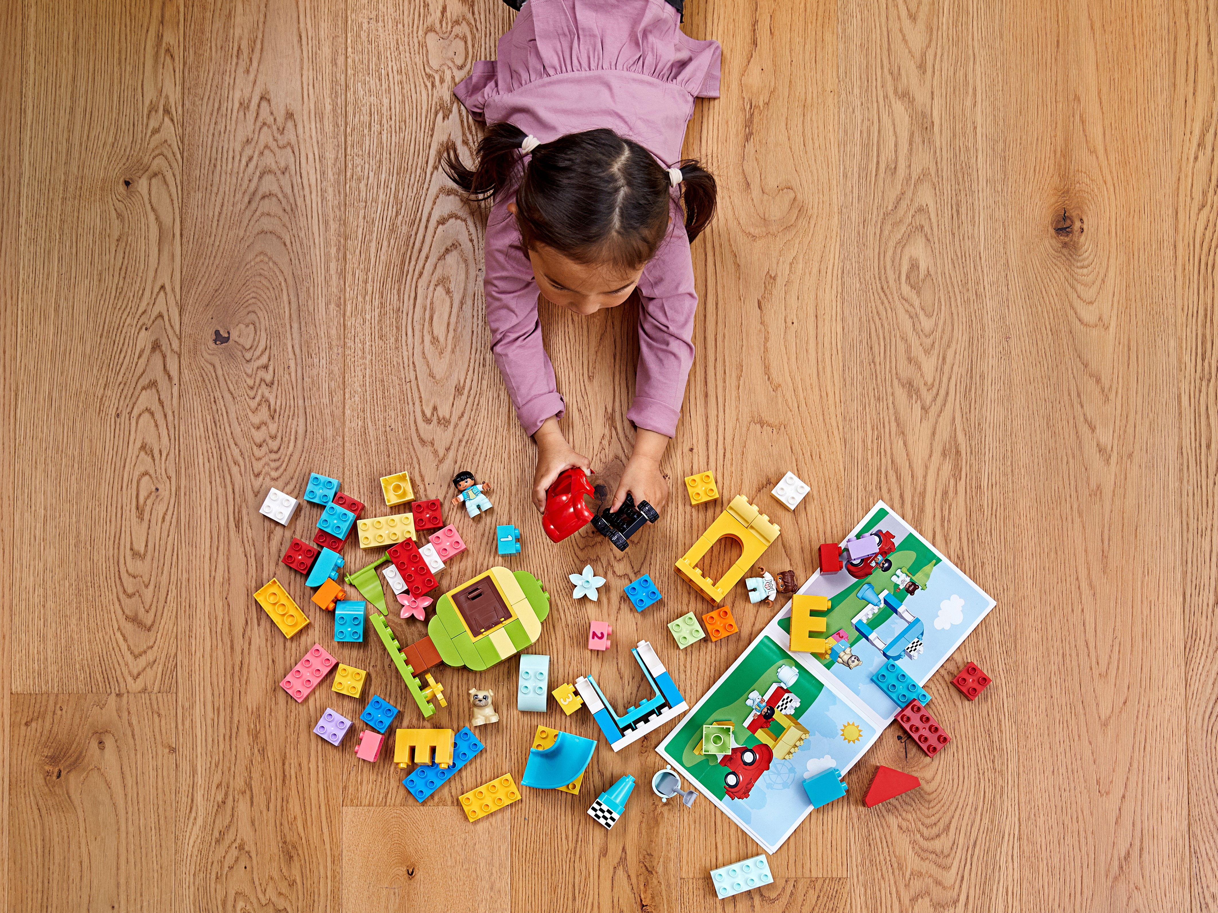  LEGO 10914 DUPLO Classic Deluxe Juego de construcción de caja  de ladrillos con almacenamiento, juguete de aprendizaje de primeros  ladrillos para niños de 1.5 años : Juguetes y Juegos