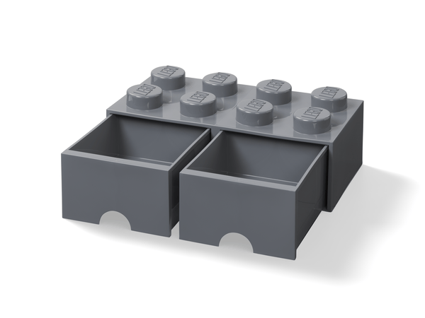 LEGO 5006329 Brique 8 tenons avec tiroirs – gris foncé — visuel 3 sur 3