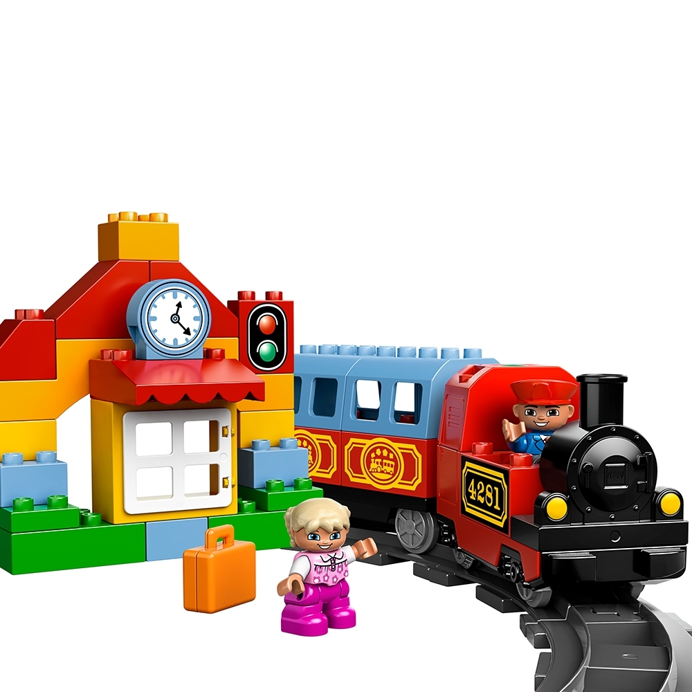 LEGO Duplo Eisenbahn großer Lok Zug Anhänger grün blau ohne Seitenwand Aufsatz lang E25 