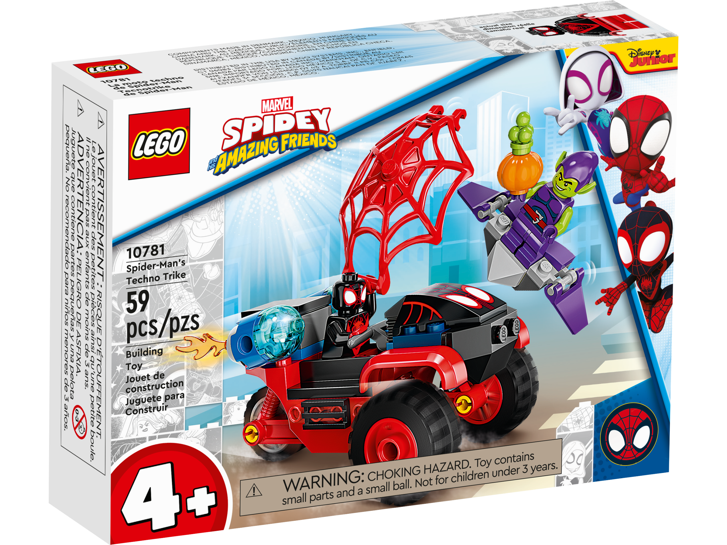 Who Love Super-Hero Play Spider-Man’s Techno Trike 10781 Building Kit; Miles Morales Set Makes a Fun Gift Idea for Kids Aged 4 LEGO Marvel Spidey and His Amazing Friends Miles Morales 59 Pieces 