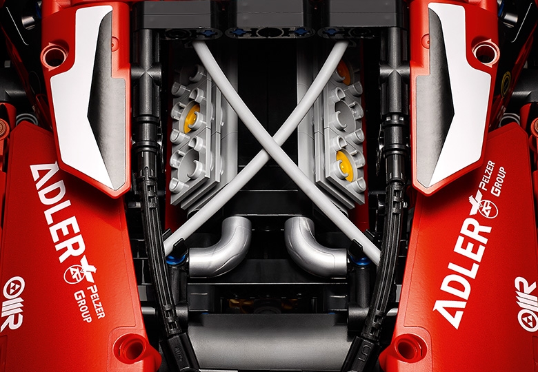 Lego Technic Ferrari 488 GTE 42125 AF Course #51 Red Sports Car Building Set 