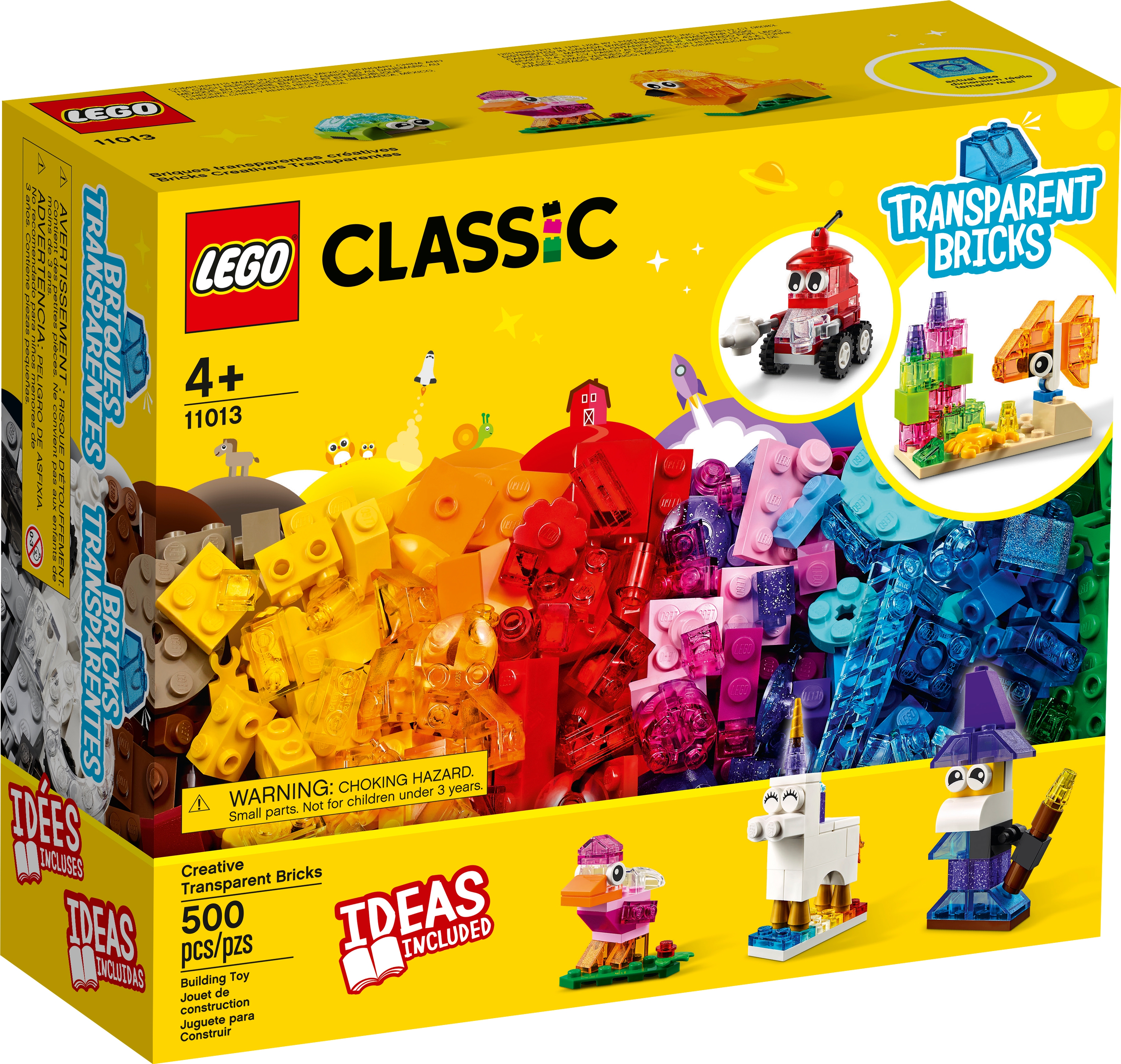 6 x Lego 3065 bricks Brick 1x2 without Bottom Tube NEW NEW Transparent 