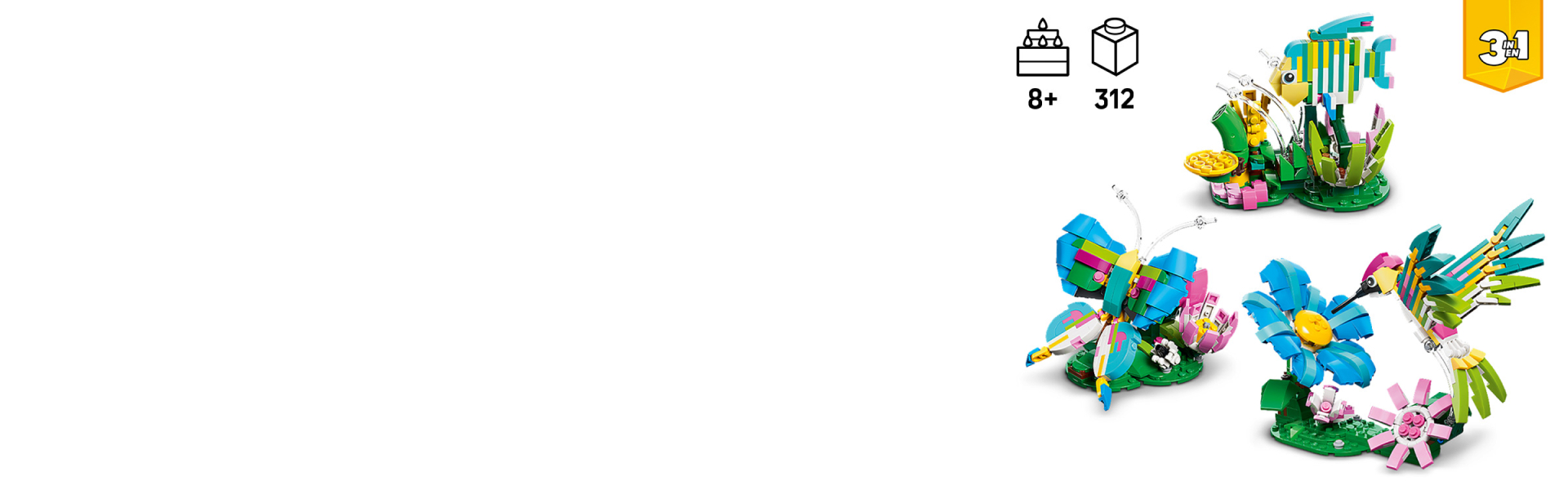 【花子】 カラフルハチドリのお花さがし 31384 | クリエイター3in1 |レゴ®ストア