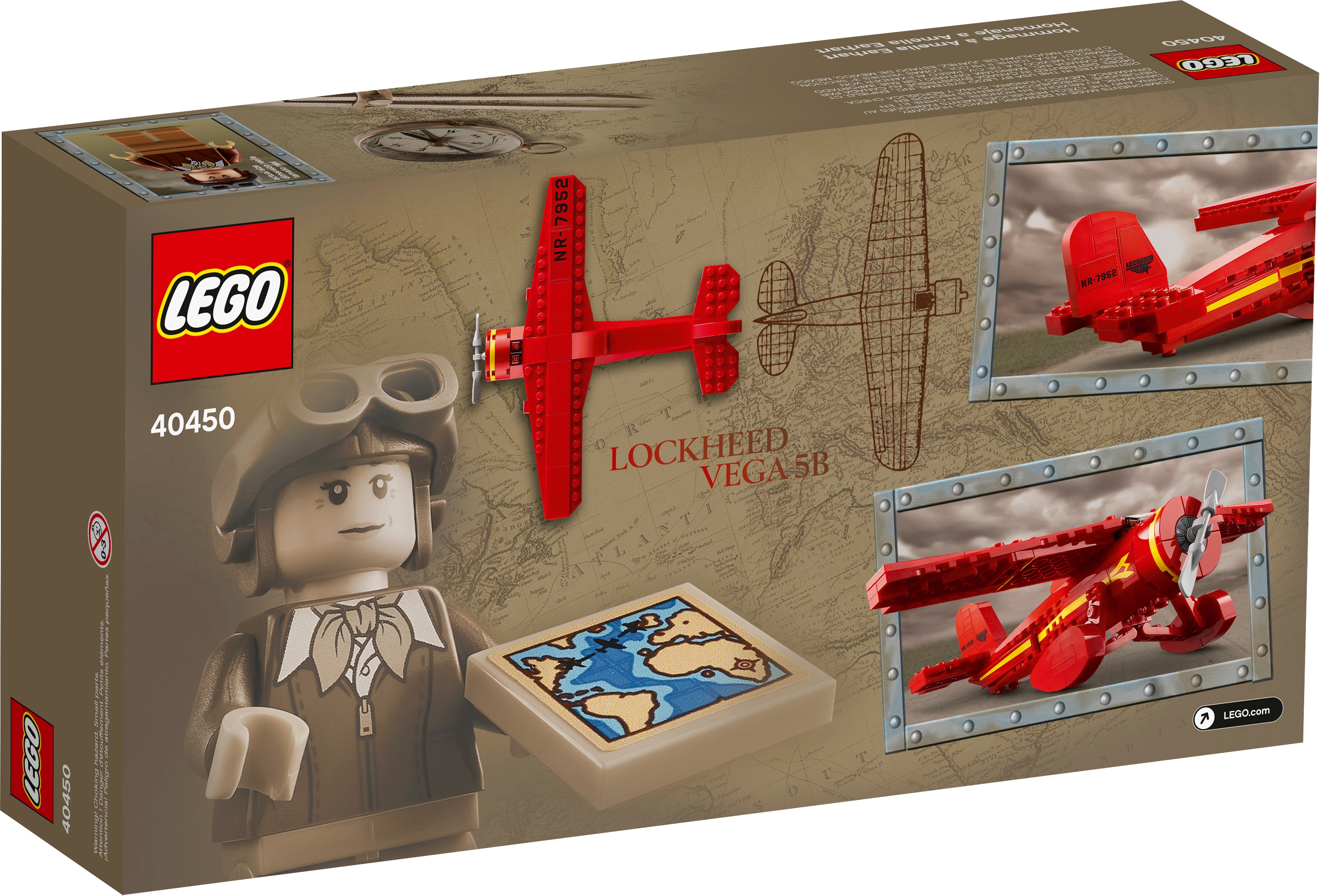 LEGO Amelia Earhart Minifigure Amelia Earhart Tribute 40450 Historical Figures