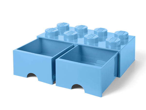 LEGO 5006311 Brique 8 tenons avec tiroirs – bleu clair — visuel 3 sur 5